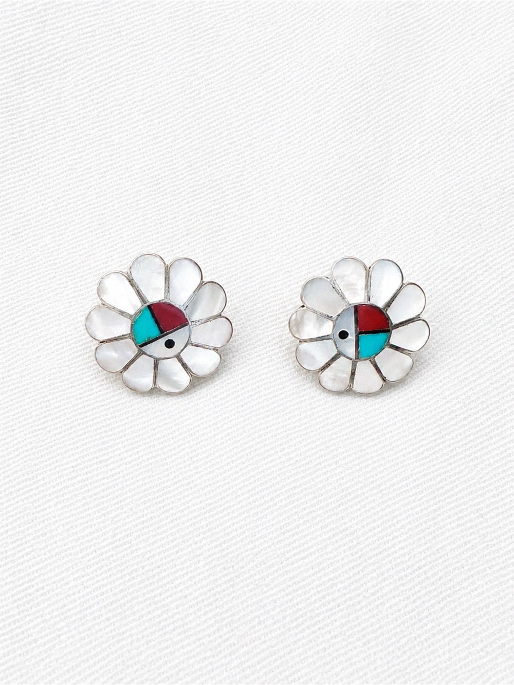 Mother of pearl Zuni earrings